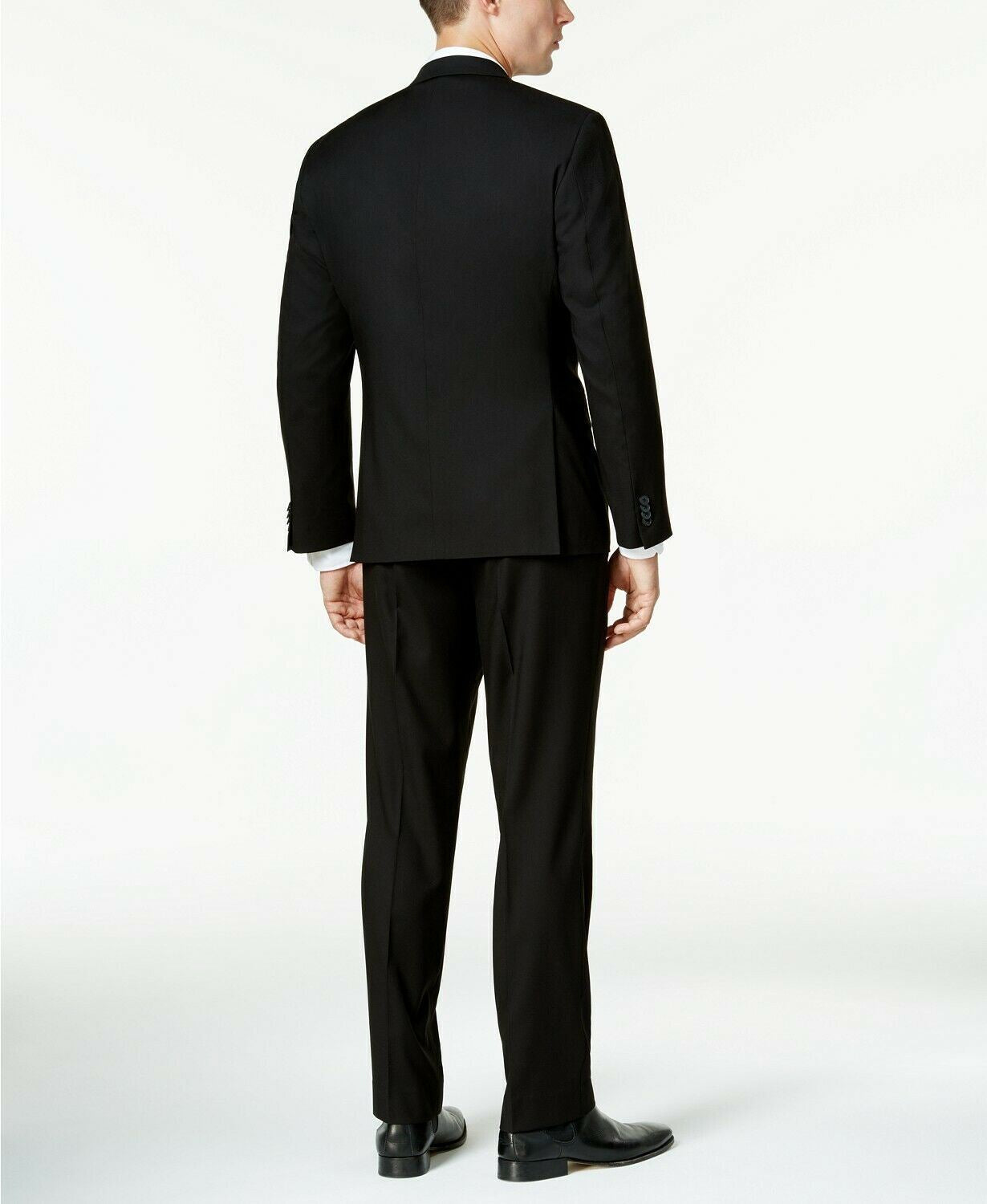 Kenneth Cole Reaction Mens Slim fit Suit Jacket Blazer 42 R Black Solid