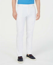 Tommy Hilfiger Mens Modern fit Dress Pants 36 / 32 White Solid Stretch