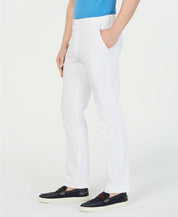 Tommy Hilfiger Mens Modern fit Dress Pants 33 / 30 White Solid Stretch