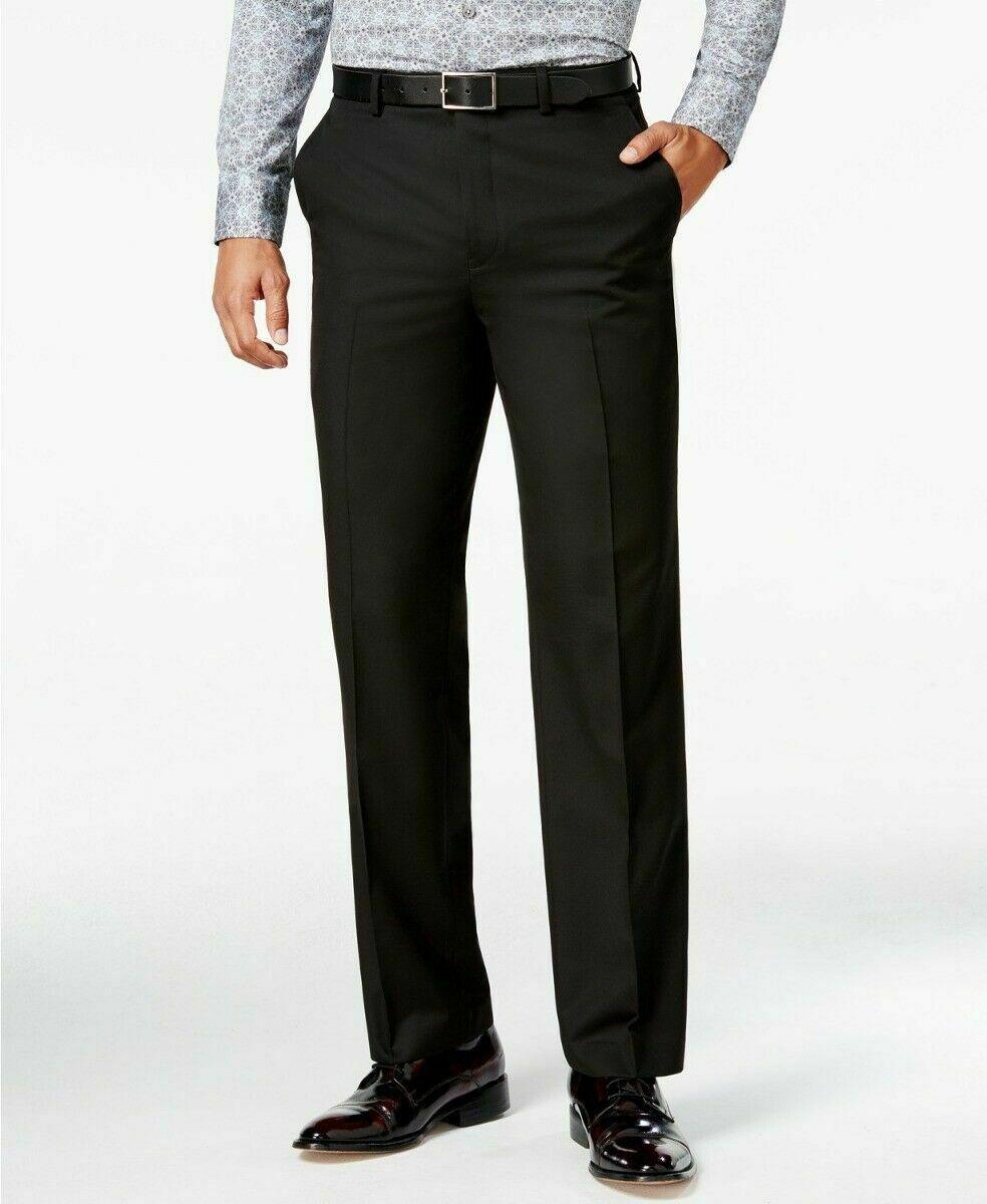 Sean John Mens Classic fit Dress Pants 40 / 34 Black Solid