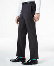 Calvin Klein Mens Slim fit Dress Pants 40 / 30 Dark Grey Solid Stretch