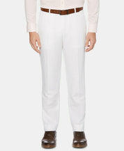 Perry Ellis Portfolio Mens Modern fit Linen Dress Pants 42 / 32 White Solid