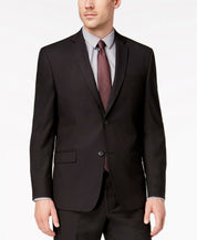 Marc New York Mens Modern fit 2 Piece Suit 42 S / 37 Waist Black Solid Stretch