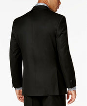 Sean John Mens Classic fit Suit Jacket Blazer 44 L Black Solid