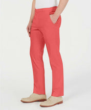 Tommy Hilfiger Men's TH Flex Stretch Slim-Fit Chino Pants 42 x 30 Coral