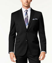 Kenneth Cole Reaction Mens Slim fit Suit Jacket Blazer 42 S Black Solid Stretch