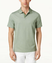 Tasso Elba Mens Short Sleeve Polo Shirt Sage Green Small