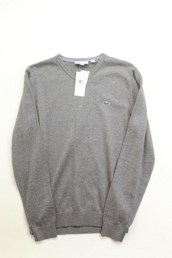 Lacoste Men's Regular Fit V-Neck Sweater 4 / Medium Grey