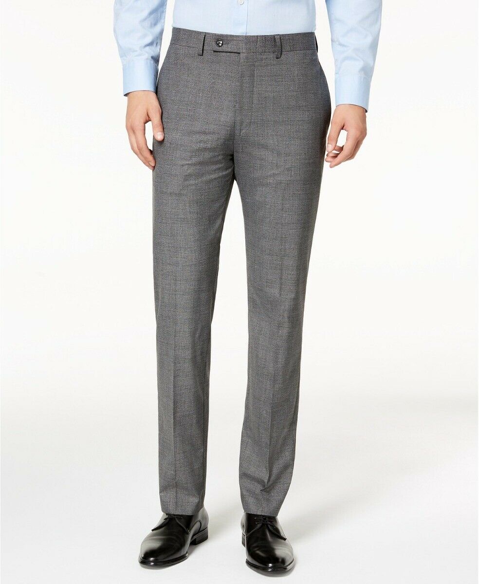 Calvin Klein Mens Slim fit Dress Pants 36 / 29 MId Grey Solid