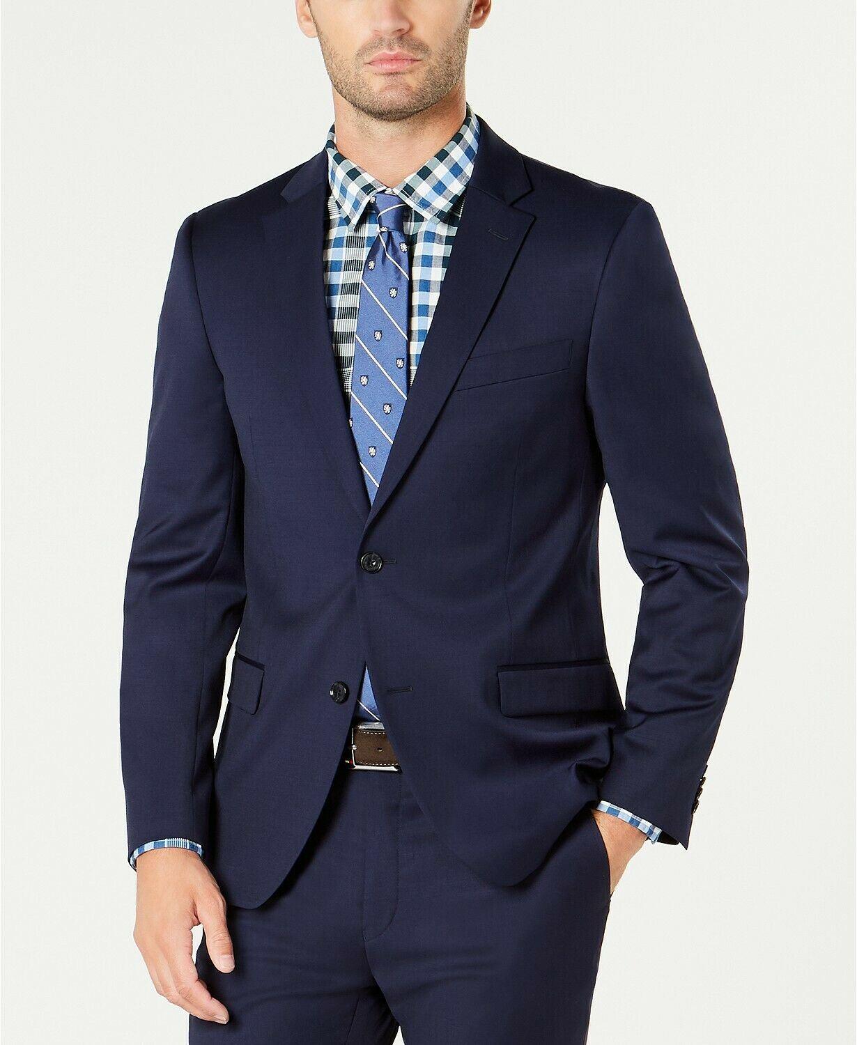 Tommy Hilfiger Mens Regular fit Suit Jacket Blazer 56 R Navy Blue Solid
