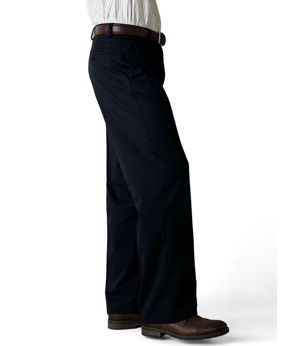 Dockers Mens Easy Stretch Khaki Classic Fit Dress Pants Navy 38 x 29