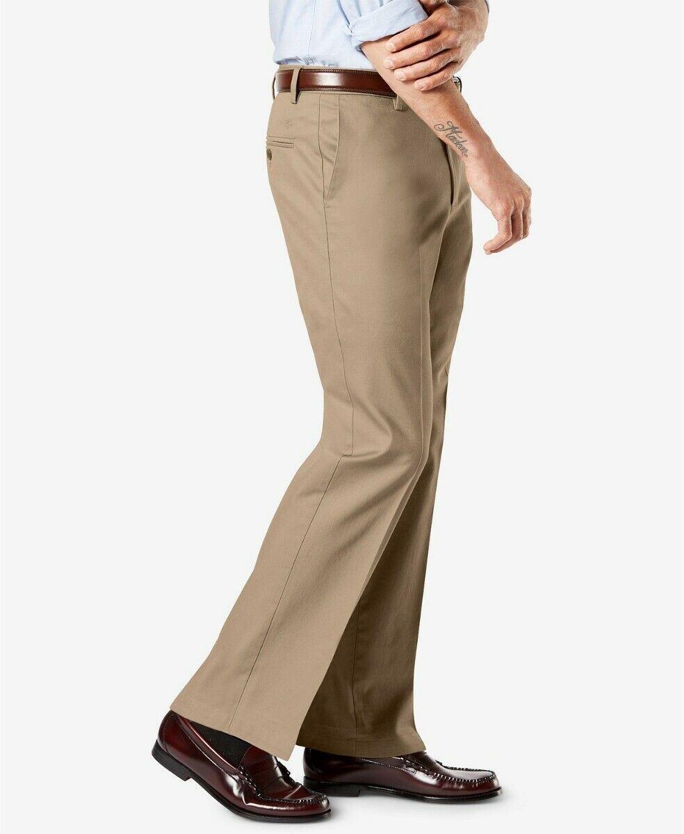Dockers Mens Signature 2.0 Khaki Pants Timber Wolf Beige 42 x 30