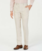 Bar Iii Men's Slim Fit Linen Suit Dress Pants Tan 34 x 32