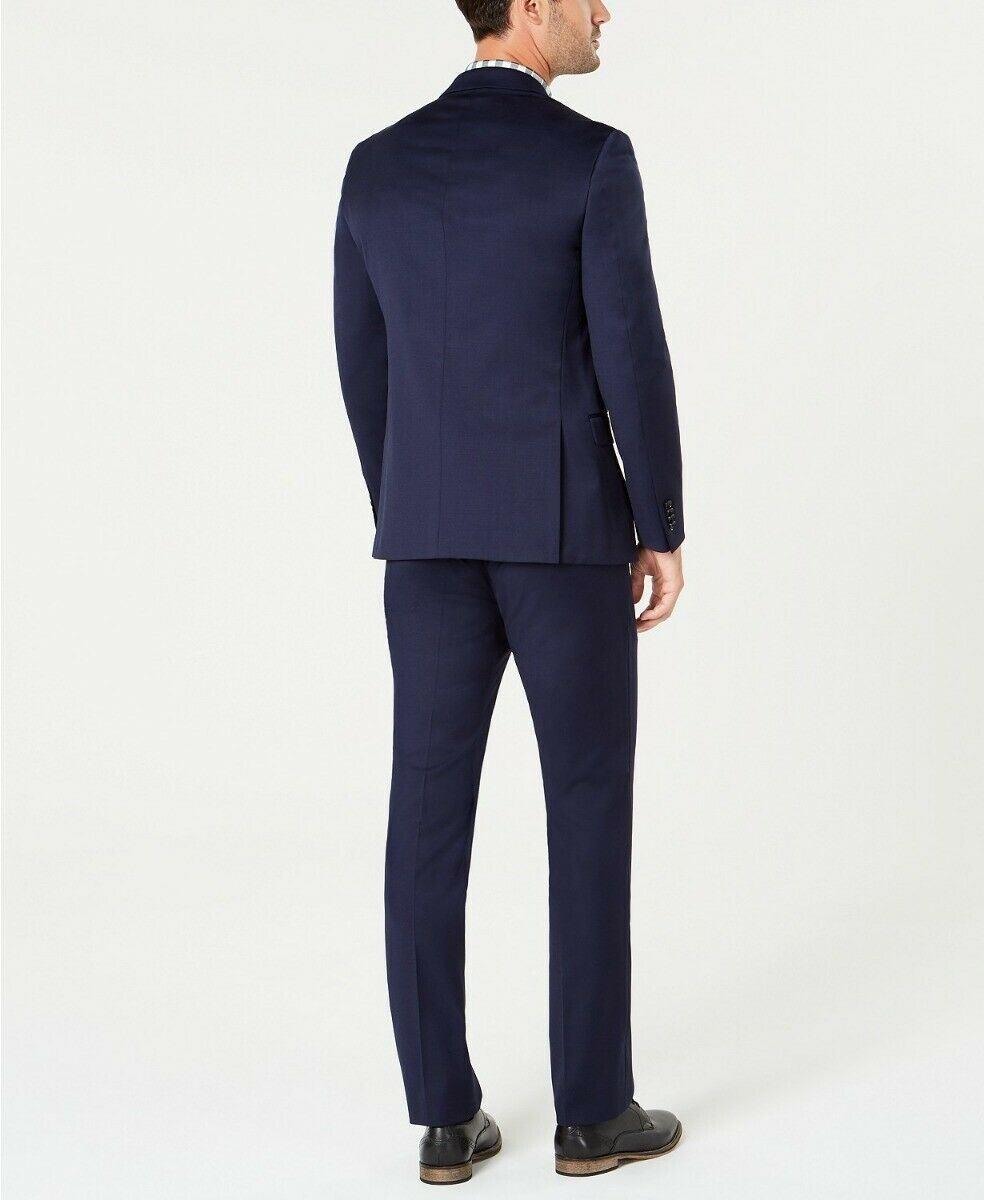 Tommy Hilfiger Mens Modern fit Suit Jacket Blazer 44 S Navy Blue Solid Stretch