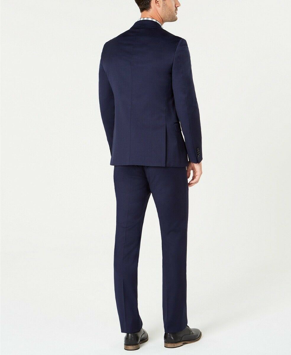 Tommy Hilfiger Mens Modern fit Suit Jacket Blazer 48 R Navy Blue Solid Stretch