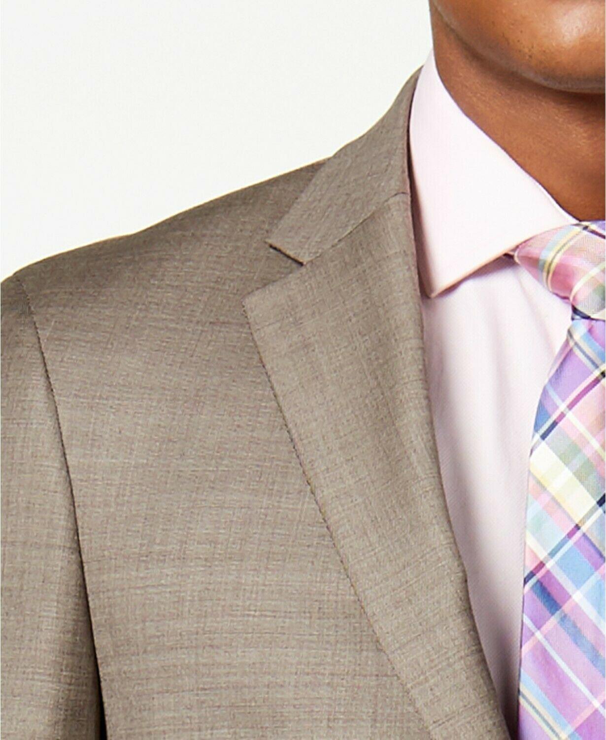 Tommy Hilfiger Mens Modern fit Suit Jacket Blazer 38 S Beige Solid