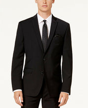 Bar Iii Mens Slim fit Wool Suit Jacket Blazer 40 R Black Solid