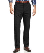 Michael Kors Men's Dress Pants 38 x 32 Black Solid Classic-Fit Stretch