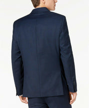 Calvin Klein Slim-Fit Stretch Blue Charcoal Birdseye Suit Jacket 44R Sport Coat