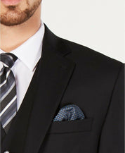Lauren Ralph Lauren Mens Classic fit Suit Jacket Blazer 46 R Black Solid Stretch