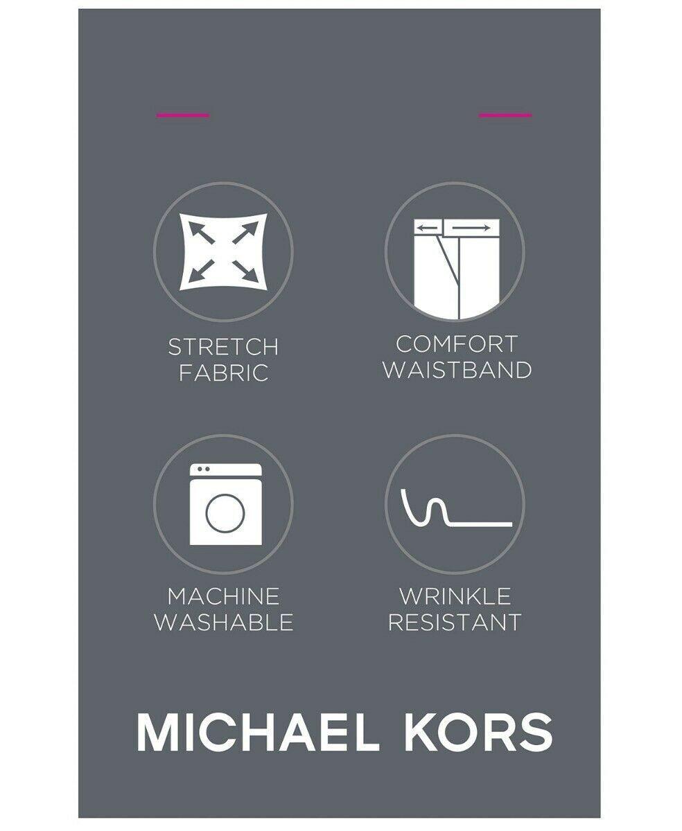 Michael Kors Classic-Fit Stretch Dress Pants 40 x 32 Black WASHABLE