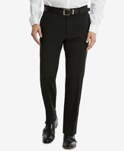 Tommy Hilfiger Mens Modern fit Wool Dress Pants 32 / 32 Black Solid Stretch