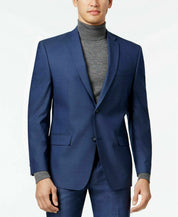 Andrew Marc Men's Stretch Classic-Fit Blue Neat Suit Jacket 40S