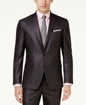 Kenneth Cole Mens Slim fit 2 Piece Suit 38 S / 31 Waist Gun Metal Grey Stretch