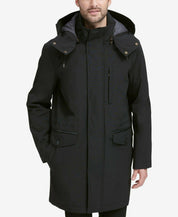 Cole Haan Men's Bonded Car Coat Parka Large Black