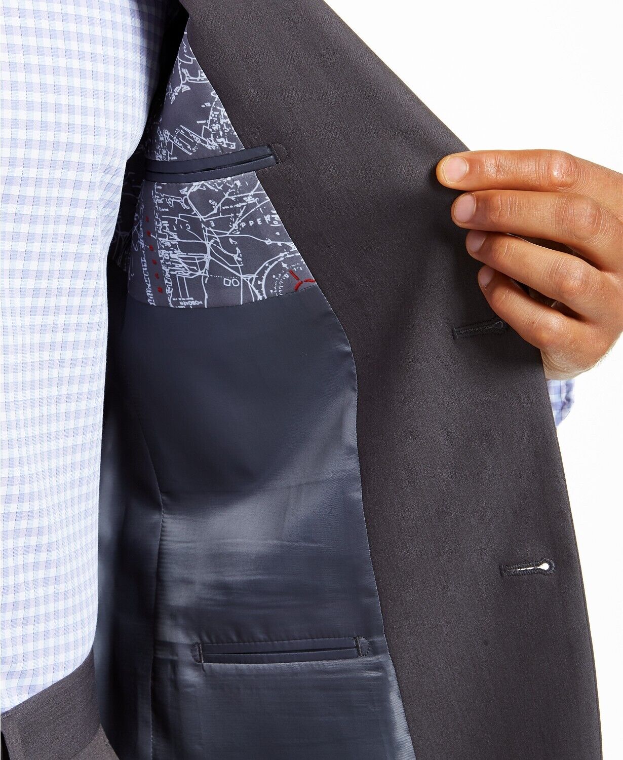 Nautica Solid Modern-Fit Suit Jacket 36S Dark Grey