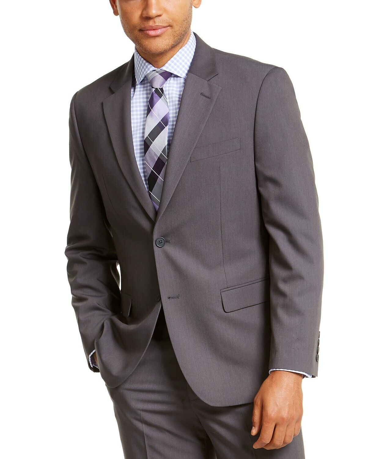 Nautica Solid Modern-Fit Suit Jacket 36S Dark Grey