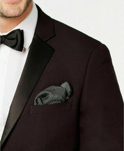 Perry Ellis Men's Slim-Fit Stretch Wrinkle Resistant Tuxedo Jacket Burgundy 48R