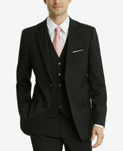 Tommy Hilfiger Men's Suit Jacket 36R Black Modern-Fit TH Flex Stretch