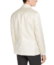 Kenneth Cole Reaction Men's Slim-Fit Ivory Paisley Evening Jacket 44R