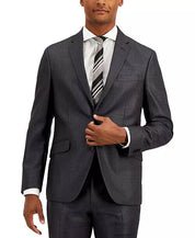 KENNETH COLE REACTION Mens Suit Slim-Fit Jacket 36R Grey Techni-Cole Gunmetal