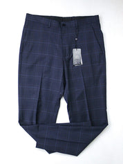 A|X ARMANI EXCHANGE Men's Slim-Fit Dress Pants 32 x 32 Navy Blue Plaid