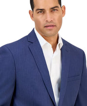 Alfani Mens Slim fit Sport Coat Blazer 38 R Blue Solid Stretch