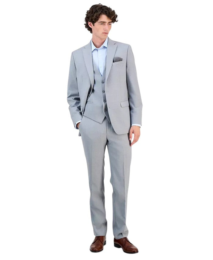 Bar Iii Mens Slim fit Dress Pants 29 / 30 Light Gray Solid