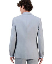 Bar Iii Mens Slim fit Suit Jacket Blazer 36 S Light Grey Solid Wool