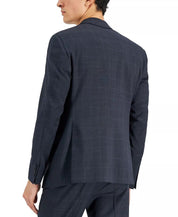 AX Armani Exchange Men's Windowpane Wool Suit Jacket Blue / Grey 40L