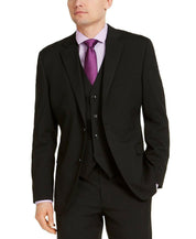 Alfani Mens Classic fit Suit Jacket Blazer 40 L Black Solid Stretch