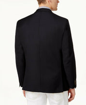 Tommy Hilfiger Modern-Fit TH Flex Solid Navy Blazer 42L Navy Blue