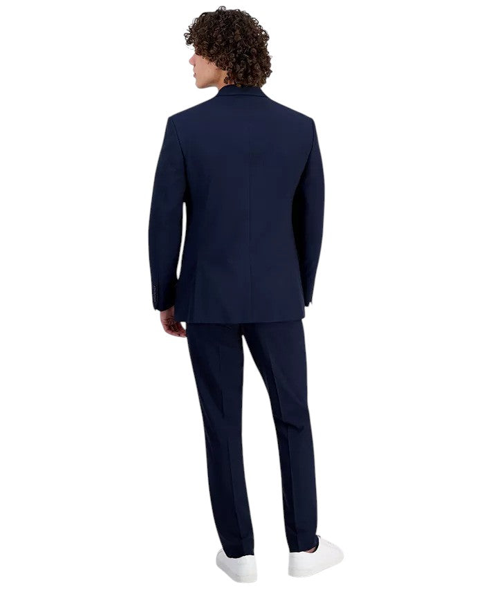 Dkny Mens Modern fit 2 Piece Suit 42 R Pants 35 / 32 Navy Blue Solid