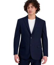 Dkny Mens Modern fit 2 Piece Suit 54 R / 49 Waist Navy Blue Solid Stretch
