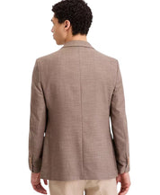Nautica Mens Modern fit Sport Coat Blazer 46 L Beige Solid Stretch