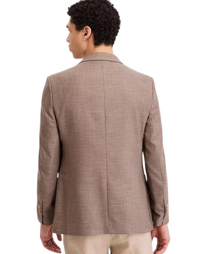 Nautica Men Modern-Fit Active Stretch Structure Weave Sport Coat 46 R Tan Brown