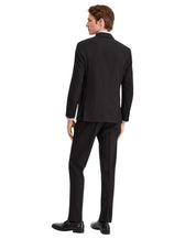 Kenneth Cole Men's Double-Breasted Slim Suit 42 R Waist 35 / 32 Black Pinstripe
