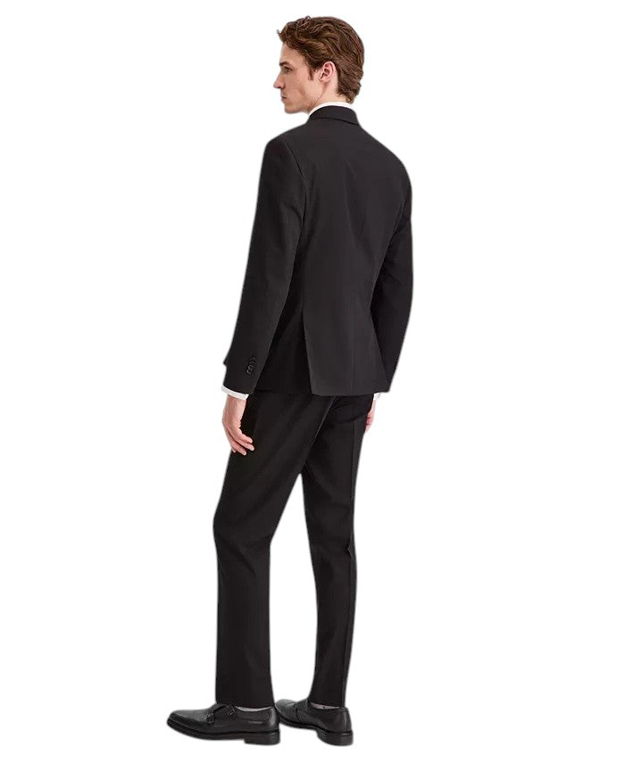 Kenneth Cole Mens Slim fit Double Breasted 2 Piece Suit 38 S Pants 31 / 32 Black