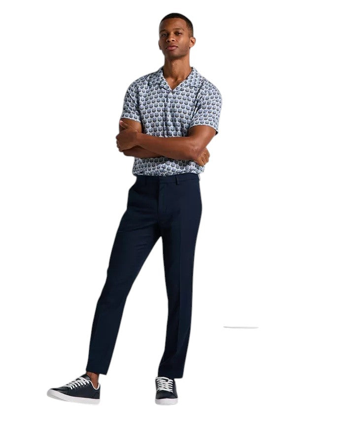 Perry Ellis Portfolio Mens Slim fit Dress Pants 32 / 30 Navy  Blue Solid