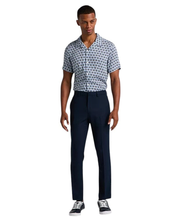 Perry Ellis Portfolio Mens Slim fit Dress Pants 32 / 30 Navy  Blue Solid